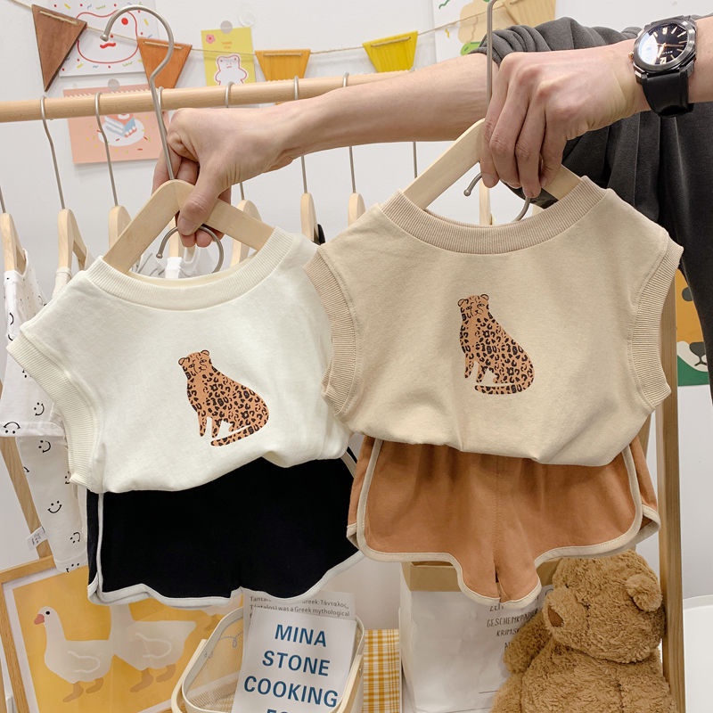Bộ Quần Áo Cotton Thời Trang Mùa Hè Hàn Quốc Cho Bé