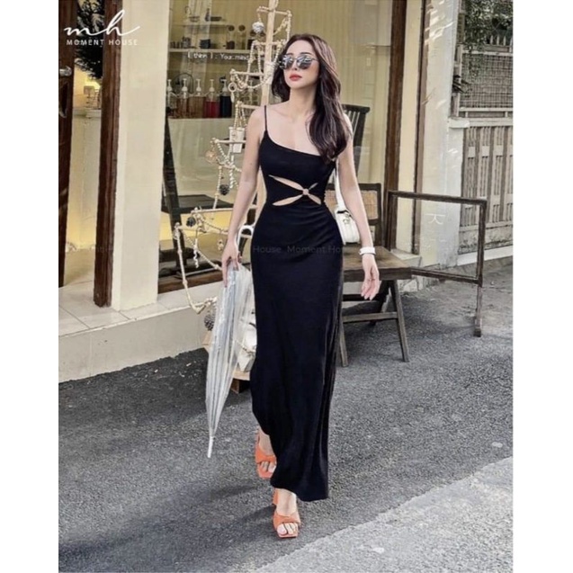BIGSIZE ĐẦM BODY 2 DÂY DÁNG DÀI KHOEN HOA