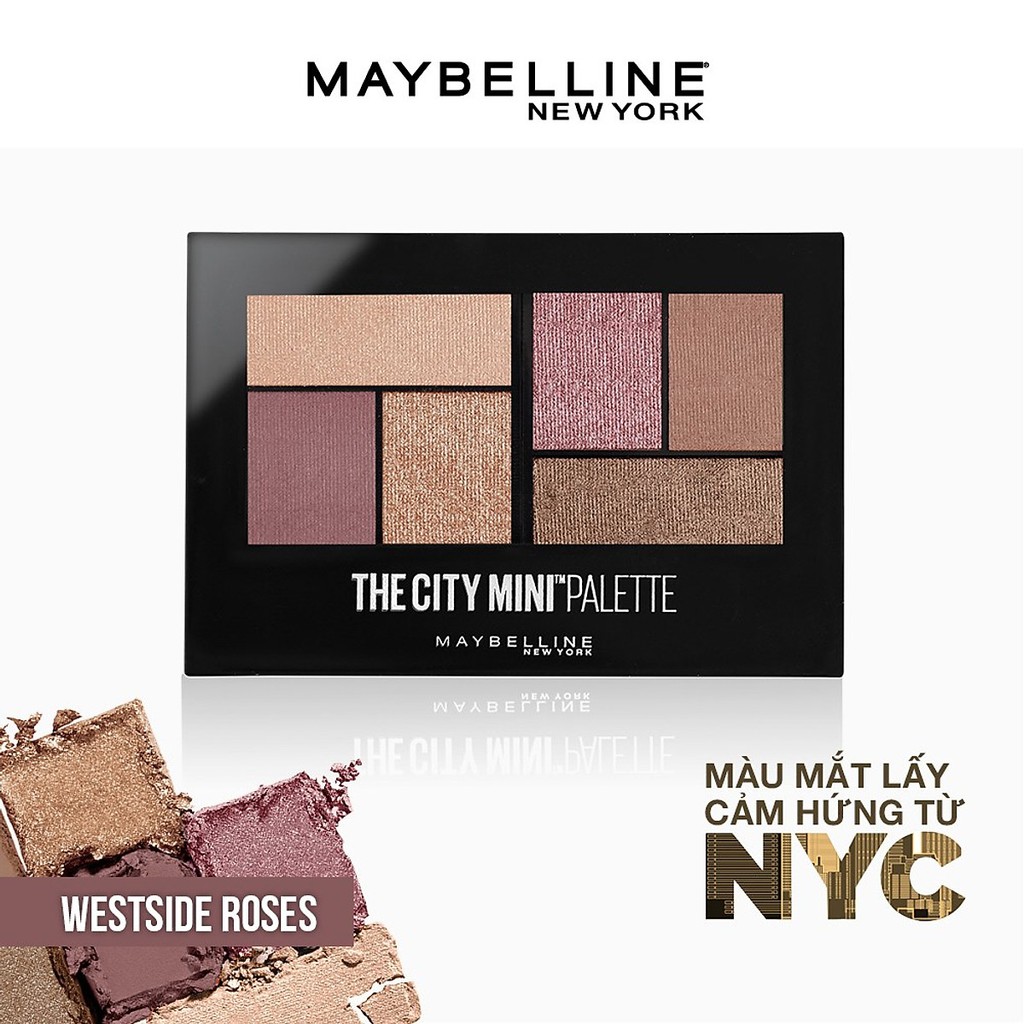 Bảng Phấn Mắt Maybelline New York 6 Màu The City Mini Palette 6.1g - Mỹ Chính Hãng