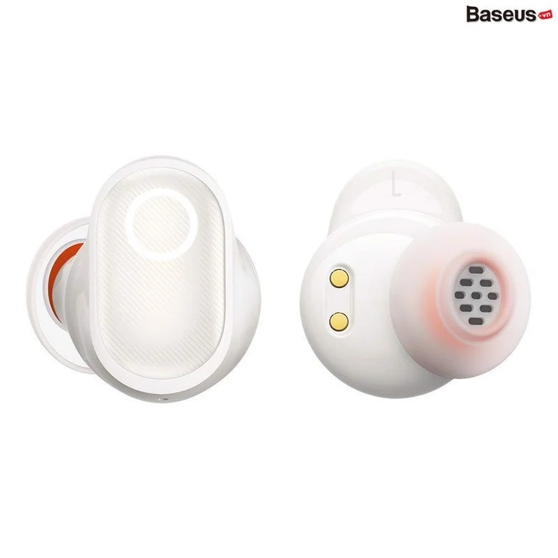 Tai Nghe Chống Ồn Bluetooth Baseus Bowie Wm05 True Wireless Earphones Creamy Thông Minh