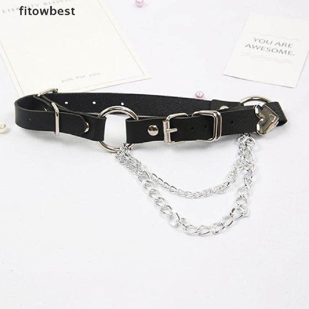 Dây Đeo Thắt Lưng Giả Da Phong Cách Gothic Punk Cá Tính Dành Cho Nữ
