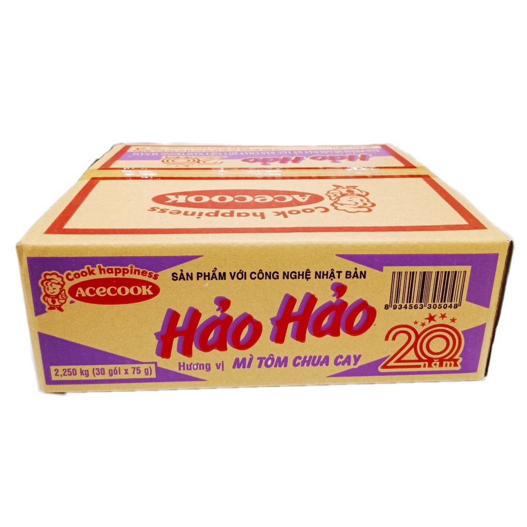 THÙNG MÌ TÔM HẢO HẢO CHUA CAY (30 gói)