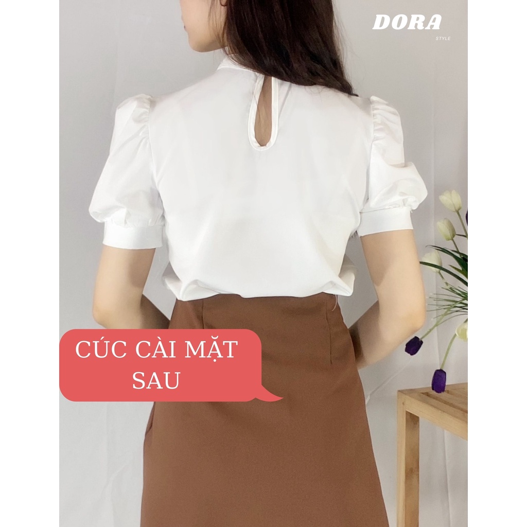 Áo sơ mi cộc tay công sở, đi học kèm hoa cài rời Kiểu ulzzang hàn quốc | WebRaoVat - webraovat.net.vn