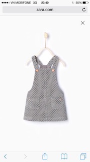 Váy yếm zara cho bé gái