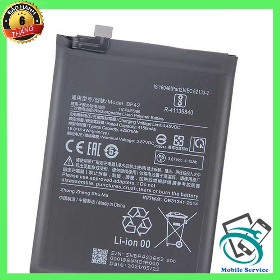 Pin Xiaomi Mi 11 Lite, ,  4250mAh, Zin, Chính hãng