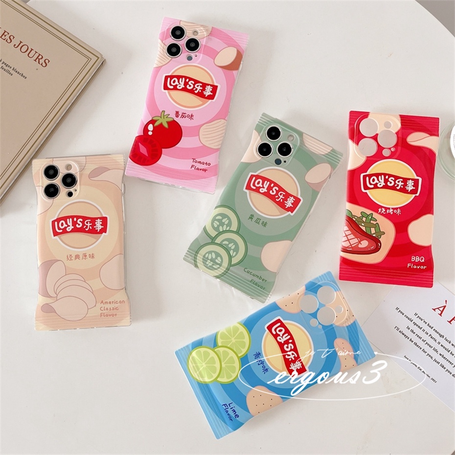 Ốp Điện Thoại Mềm Màu Macaron In Hình Khoai Tây Chiên Cho iPhone 14 13 12 11 Pro Max SE2020 X XR Xs Max 7 8 6 6s Plus