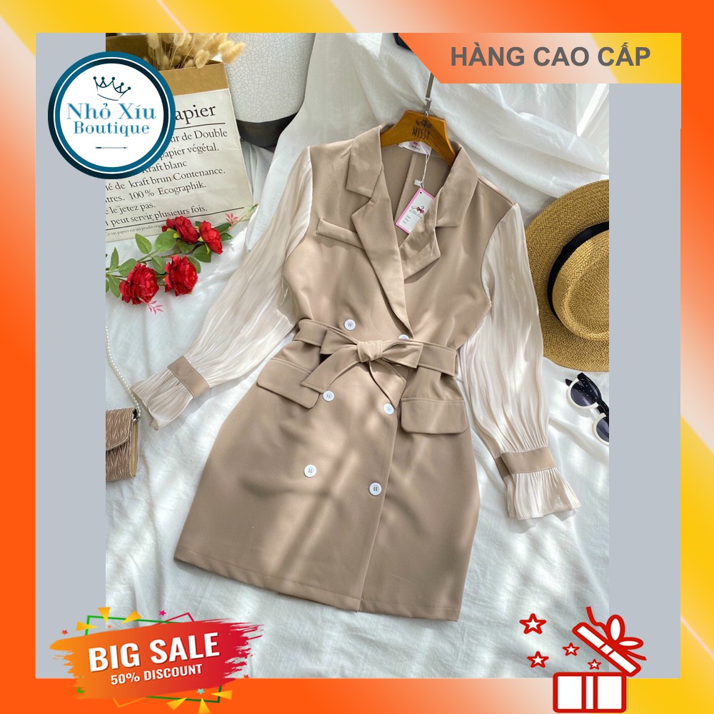 VÁY VEST TIỂU THƯ MÀU BEIGE V01 [HÀNG CAO CẤP]