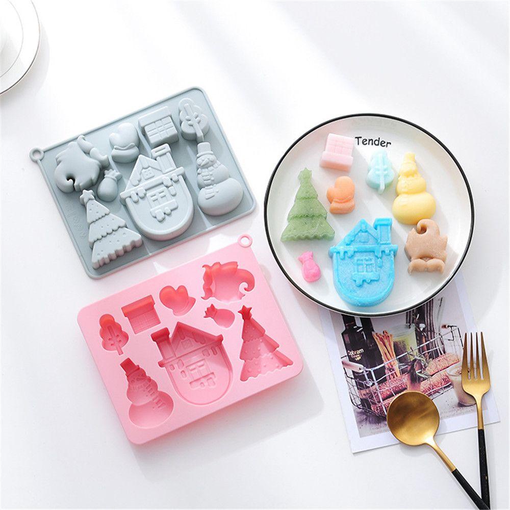 Khuôn Silicone Làm Bánh Hình Cây Thông / Người Tuyết / Người Tuyết Trang Trí Giáng Sinh