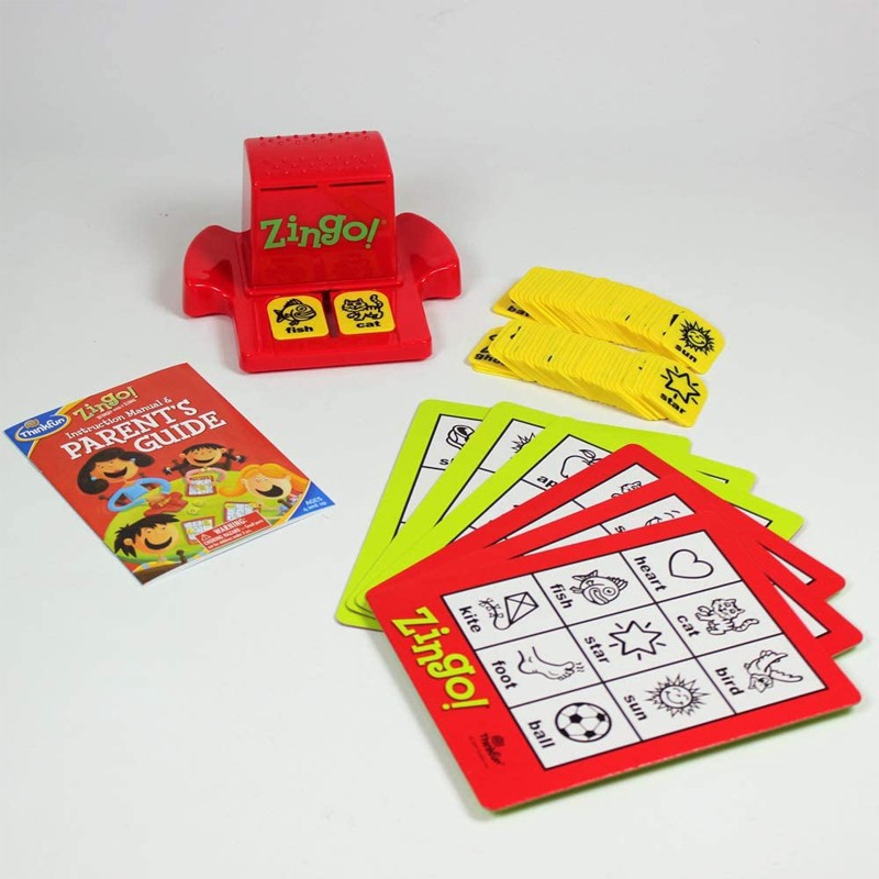ThinkFun Zingo Bingo Board Game Đồ chơi ghép hình chữ  vào thẻ cải thiện trí nhớ vui nhộn cho bé