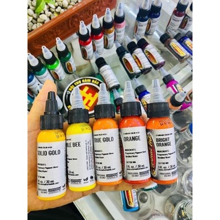 Mực Enternal màu cam dùng xăm tattoo, Mực xăm tattoo,Mực xăm hình eternal  đến từ Mỹ