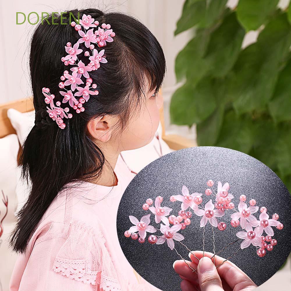 Trâm Cài Tóc Hình Hoa Đính Ngọc Trai Nhân Tạo Cho Cô Dâu