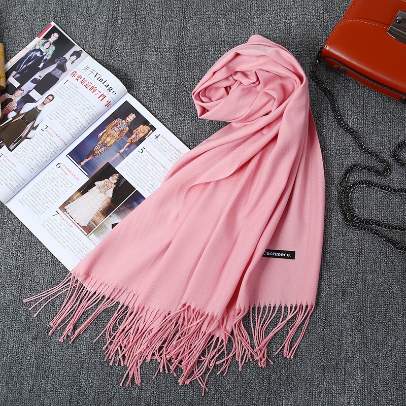 Khăn cashmere hồng 80x180cm THYTHY STORE