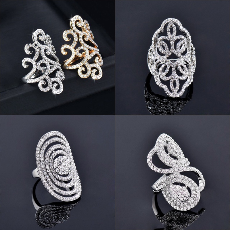 Nhẫn SINLEERY JZ183 đính đá zircon màu bạc thời trang 2021 sang trọng cho nữ