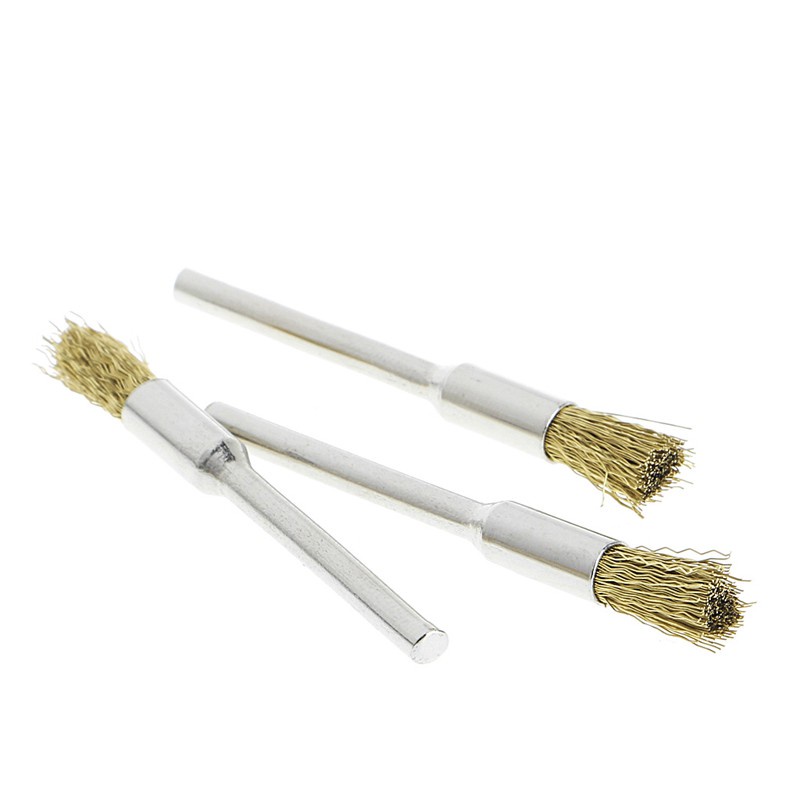 Set 9 đầu cọ dây bằng đồng dùng đánh bóng dành cho máy khoan điện xoay