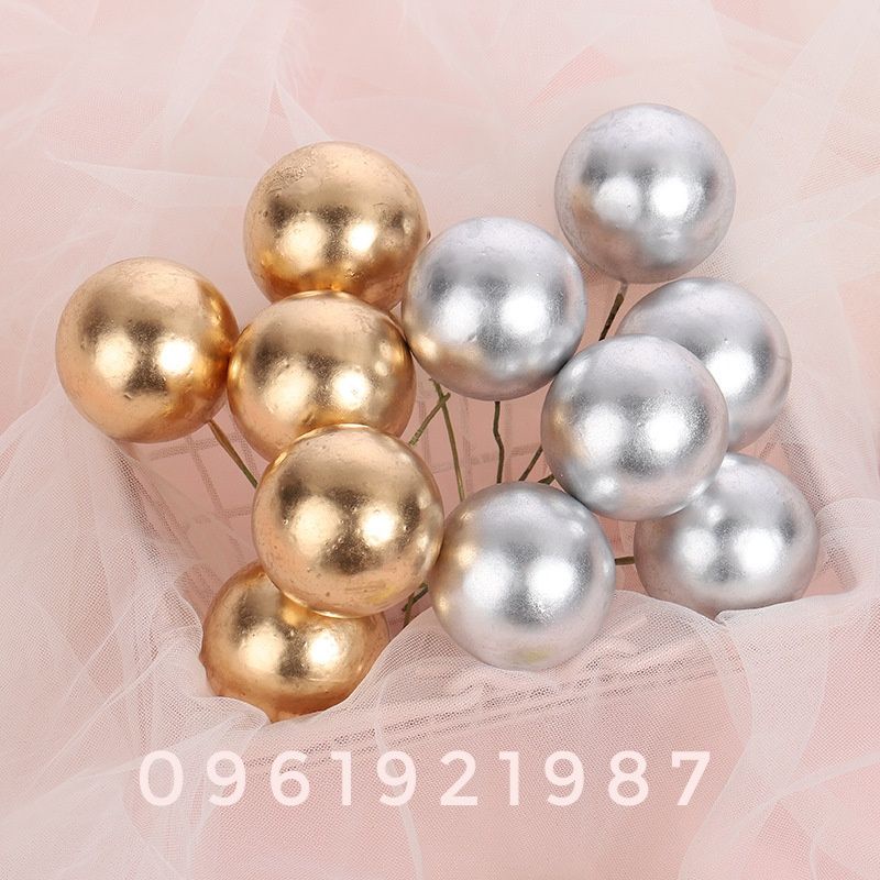 1 Hạt bi nhưa trang trí bánh sinh nhật kích thước 2cm/ 2.5cm/ 3cm/ 4cm - Pepper26 Shop