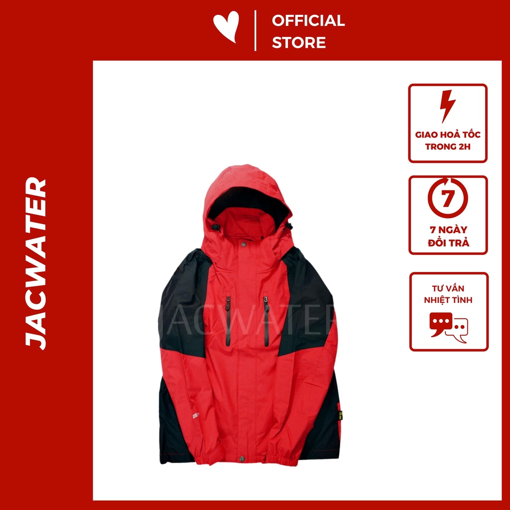 Áo khoác gió nam nữ 2 lớp chống nắng nước size châu âu, vải gore tex thể thao JACWATER V351