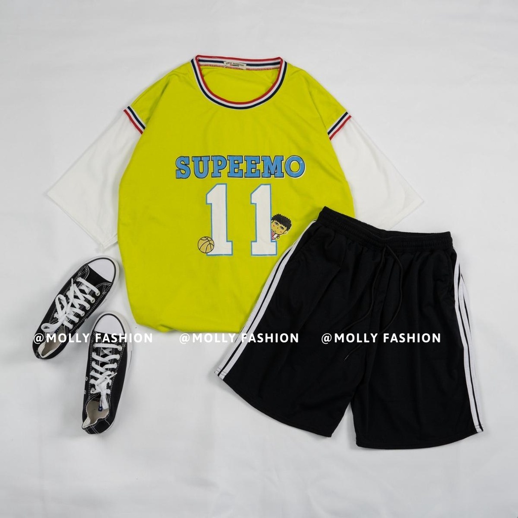 Set đồ bộ Bóng rổ ❤️ Bộ mặc nhà BÓNG RỔ QUẦN 3 SỌC NHIỀU MẪU Freesize nam nữ Molly Fashion