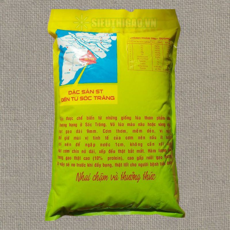 gạo ST25 Đặc sản sóc trăng bịch 10kg