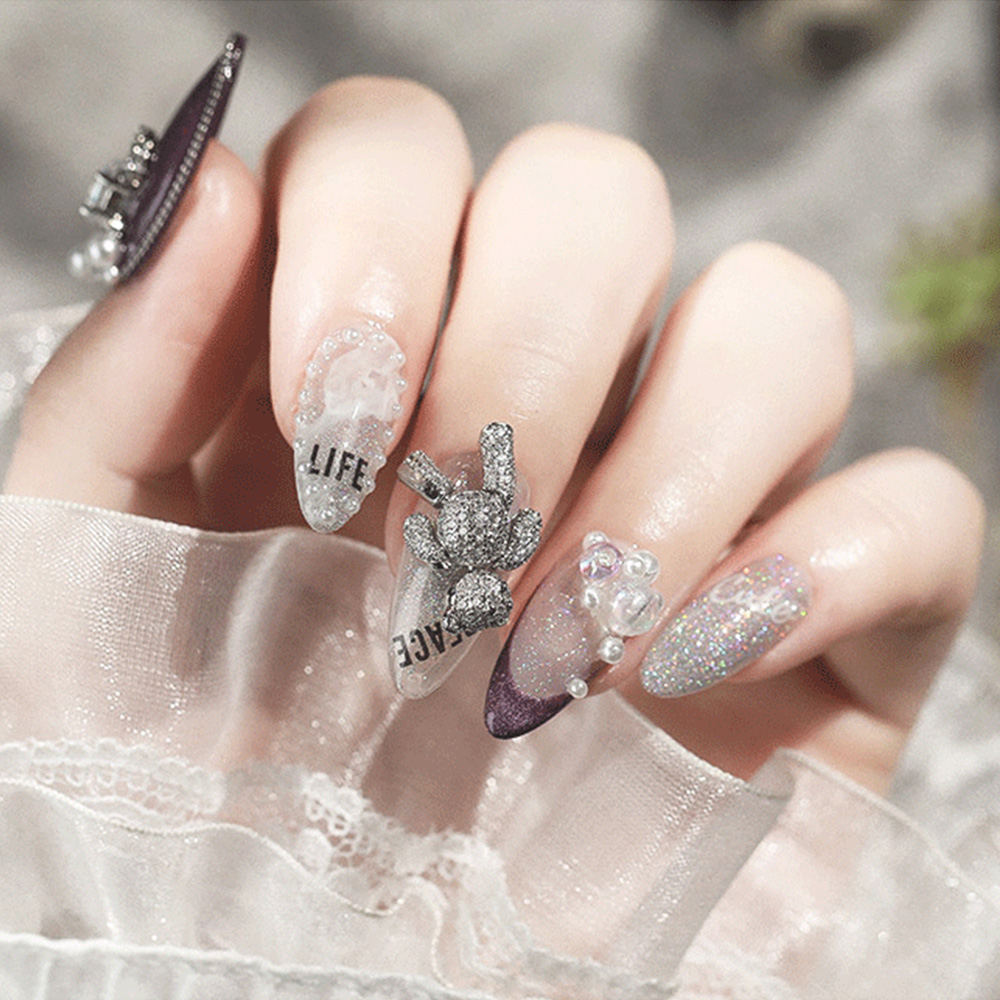 Đá đính 3D xinh xắn trang trí móng tay nghệ thuật DIY