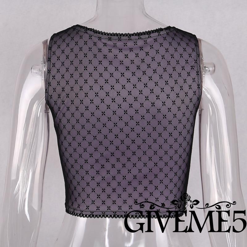 Áo Lửng Hai Dây Phối Ren Phong Cách Quyến Rũ Dành Cho Nữ