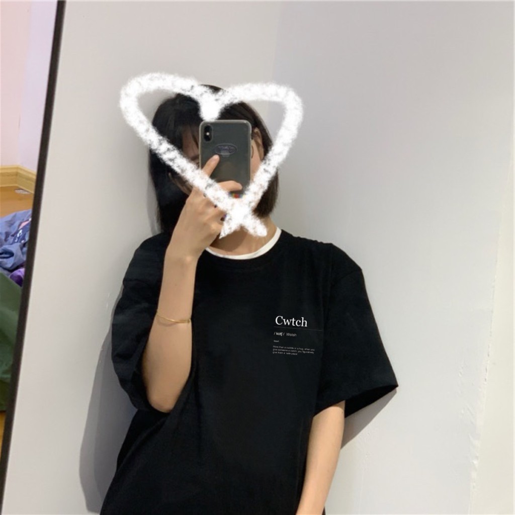 Áo thun tay lỡ ✌️ Cwtch ✌️ phông Unisex nam nữ tee oversize form rộng pull Ulzzang Streetwear Hàn Quốc vải mềm