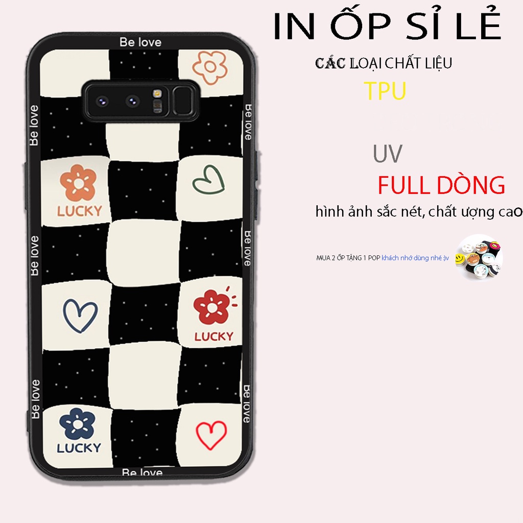 Ốp lưng điện thoại Samsung note 8 trái tim , thời trang
