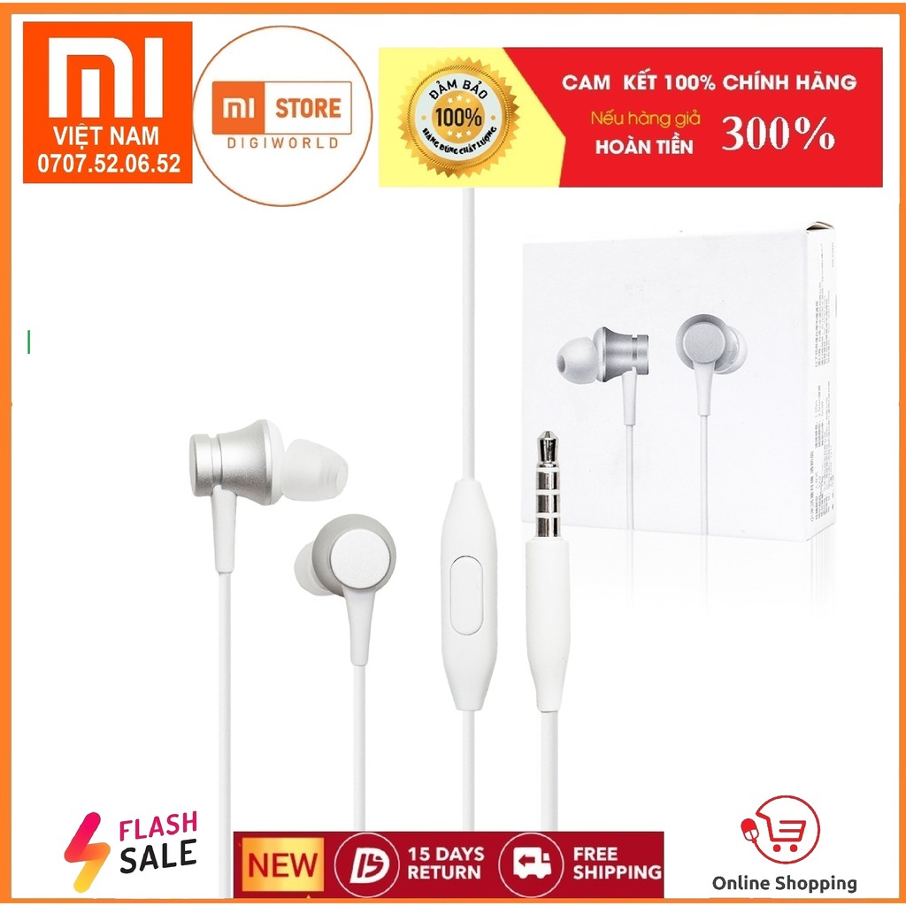 Tai nghe nhét tai Xiaomi Mi Earphone Basic hàng chính hãng bảo hành 6 tháng