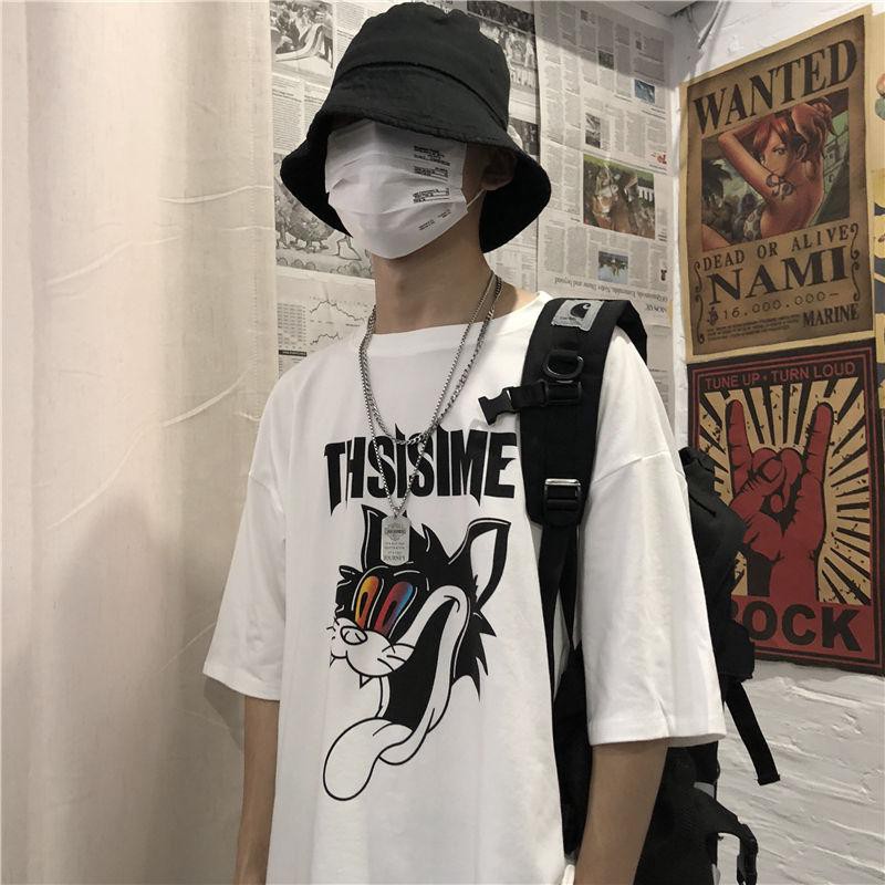 Áo thun Stee CAT FILL In White Unisex