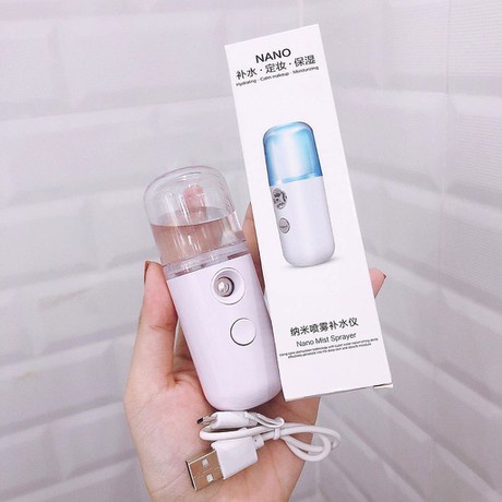 Máy Phun Sương - Xông Tinh Dầu Cầm Tay Xịt Khoáng MINI NANO - Cấp Ẩm Dưỡng Da - Làm Mát Làn Da