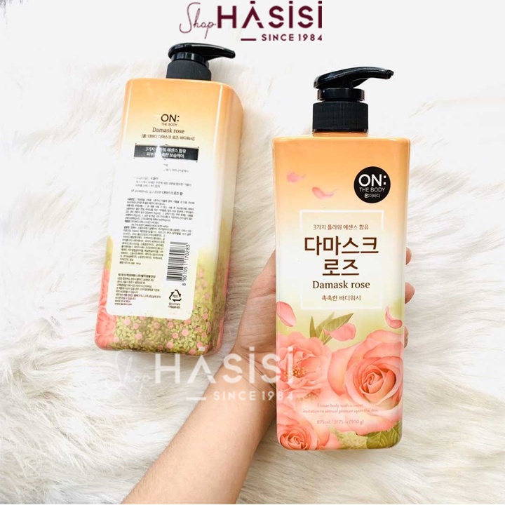 SỮA TẮM ON THE BODY - Damask Rose Body Wash 900g ( Hoa Hồng )
