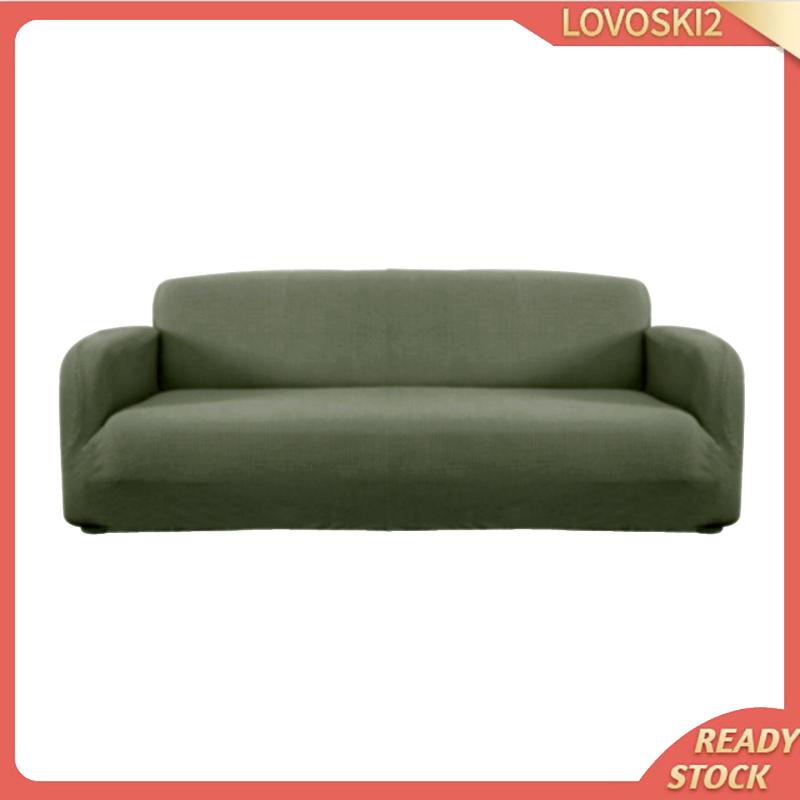 Vỏ Bọc Ghế Sofa Chống Trượt Thoáng Khí Chất Liệu Polyester Mềm Co Giãn Màu Trơn Lovoski2