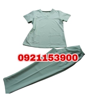 Đồng phục spa, phòng khám màu xanh nhạt