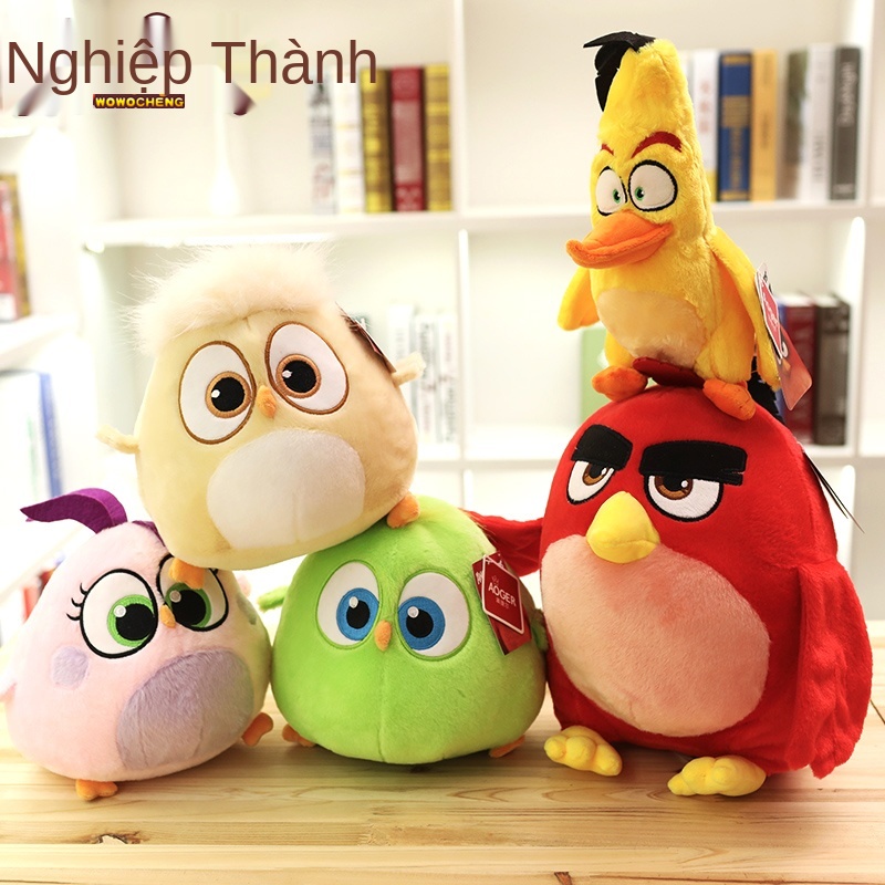 ﹍Đồ chơi sang trọng Angry Birds 2 chính hãng, Big Movie, Green Pig Doll, Children’s Birthday Gift