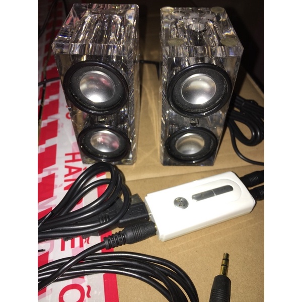 Loa vi tính mini trong suốt BT02 thanh lý