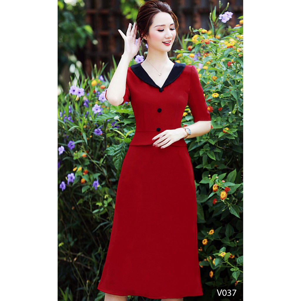 Váy liền thân dáng dáng maxi cực đẹp - một trong những chiếc váy thiết kế của Cherry Store - V037