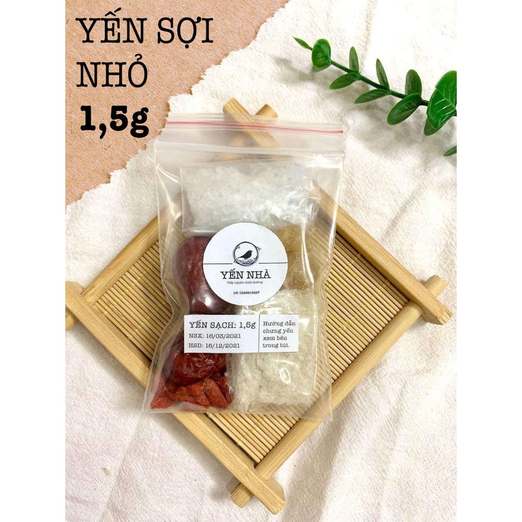 Tổ yến sào vuông nguyên chất kèm theo nguyên liệu và hướng dẫn chưng yến - Yến Nhà