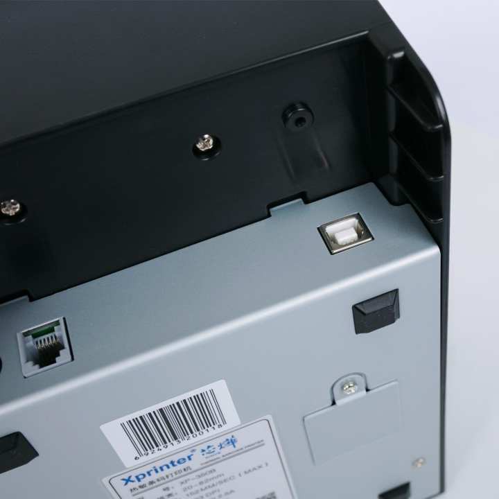 Máy in mã vạch, tem nhiệt khổ 80mm (2 tem) Xprinter XP-350B cổng USB