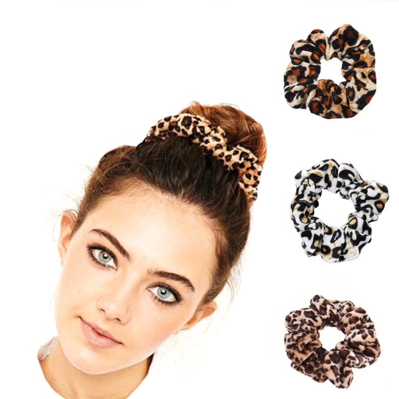 Youyo 1 Dây Thun Cao Su Mềm Co Giãn In Họa Tiết Da Báo Bò Sữa Mùa Đông Cho Nữ
