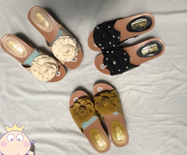 Dép đế xuồng quai chéo cao 7cm