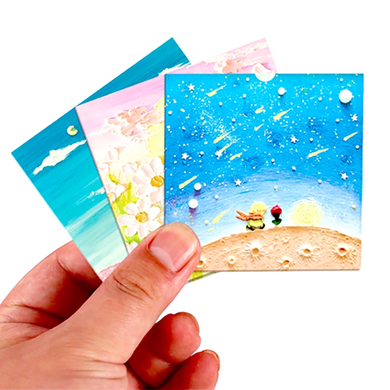 Set 90 Tờ Giấy Ghi Chú Họa Tiết Hoàng Tử Bé Hoa Hồng/ Hành Tinh Ba Chiều Sáng Tạo Dễ Thương Sáng Tạo Dành Cho Học Sinh