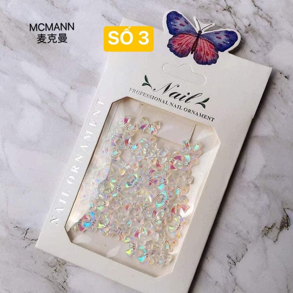 Set charm nơ gấu siêu đẹp trang trí móng nhanh và dễ dàng