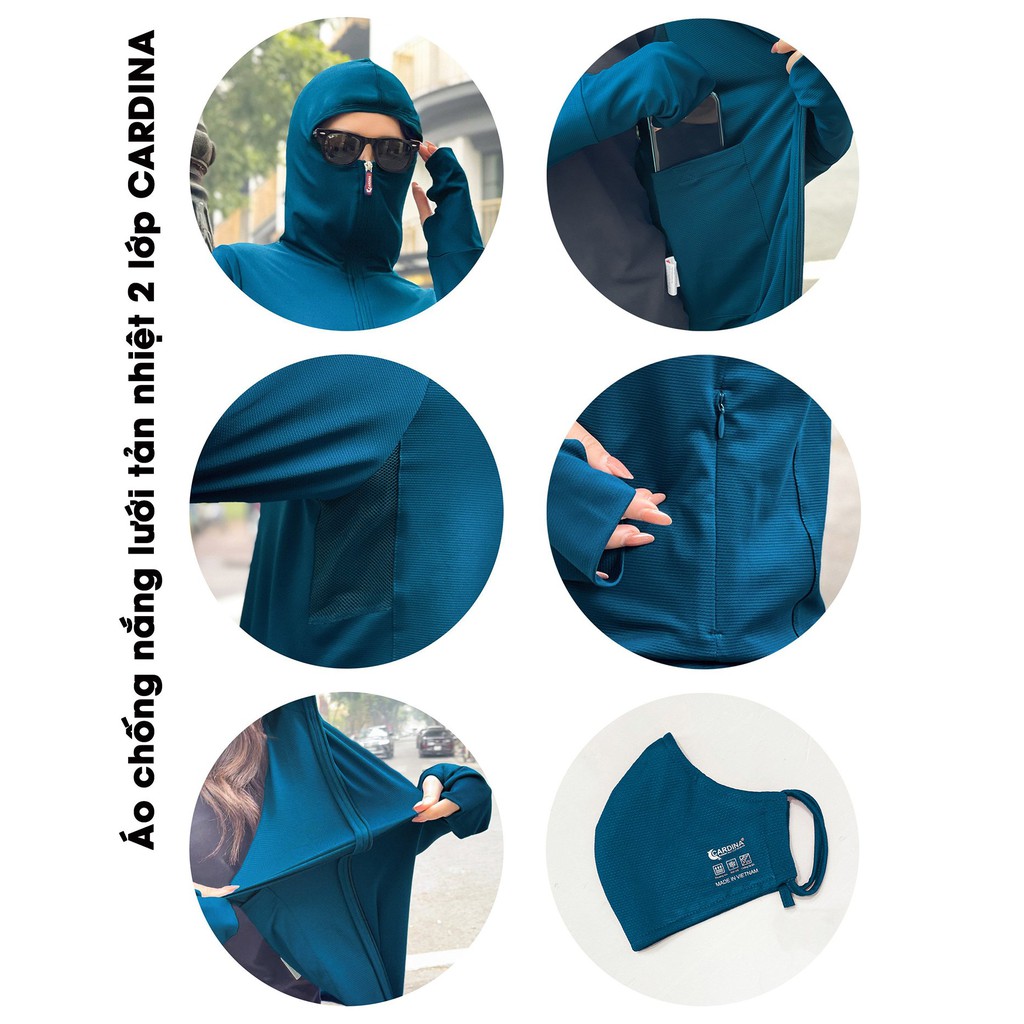 Áo chống nắng nữ Cardina 2 lớp xuất Nhật, áo choàng nữ vải thun lạnh cao cấp, chống tia UV có cả big size nguyentrang161 | BigBuy360 - bigbuy360.vn