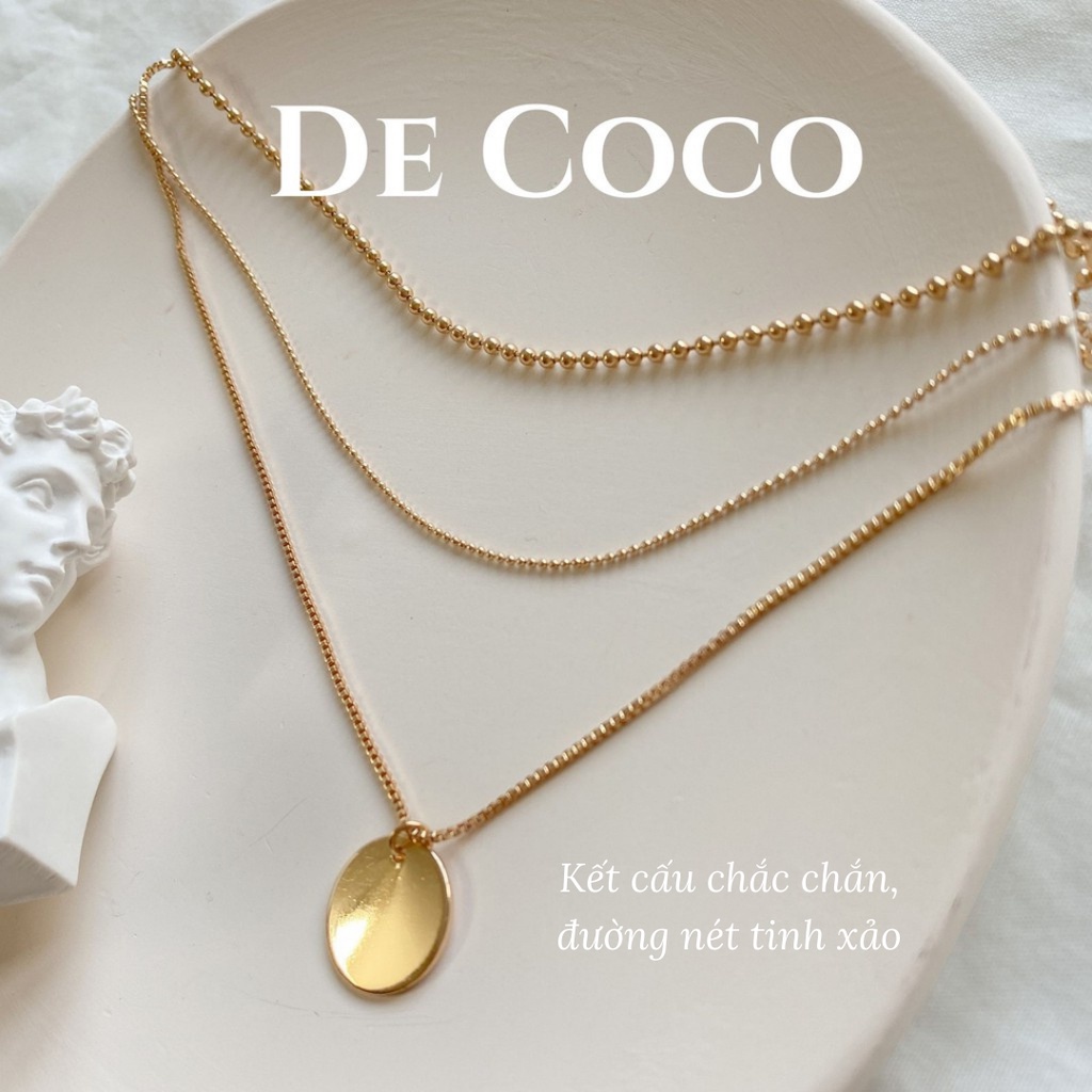 [KHÔNG ĐEN GỈ] Vòng cổ titan layer ba lơp, Layering Necklace De Coco