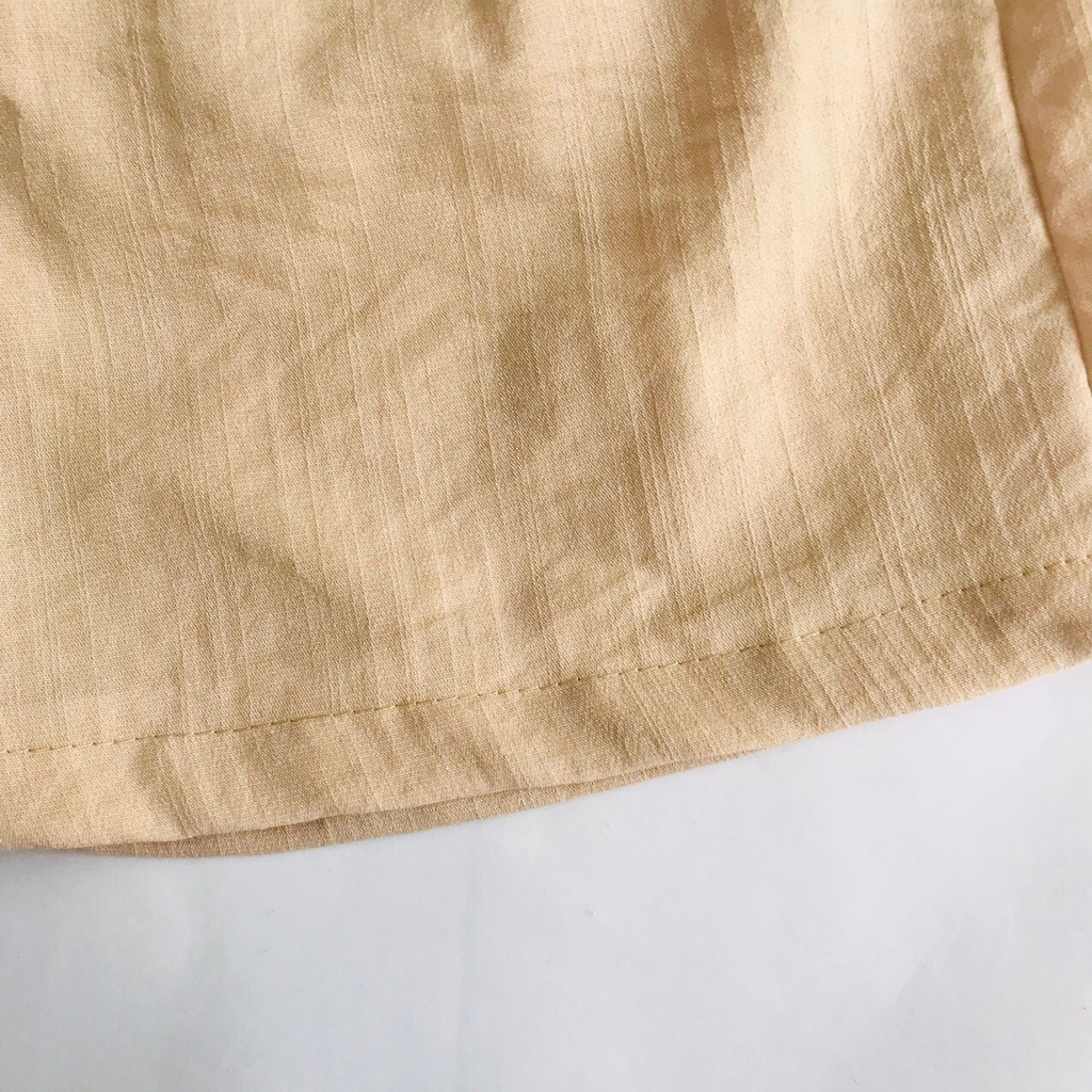 Quần Short Đùi Cho Bé Trai Bé Gái Chất Đũi Xước Mát Nhẹ Co Giãn Tốt Size 10-35kg