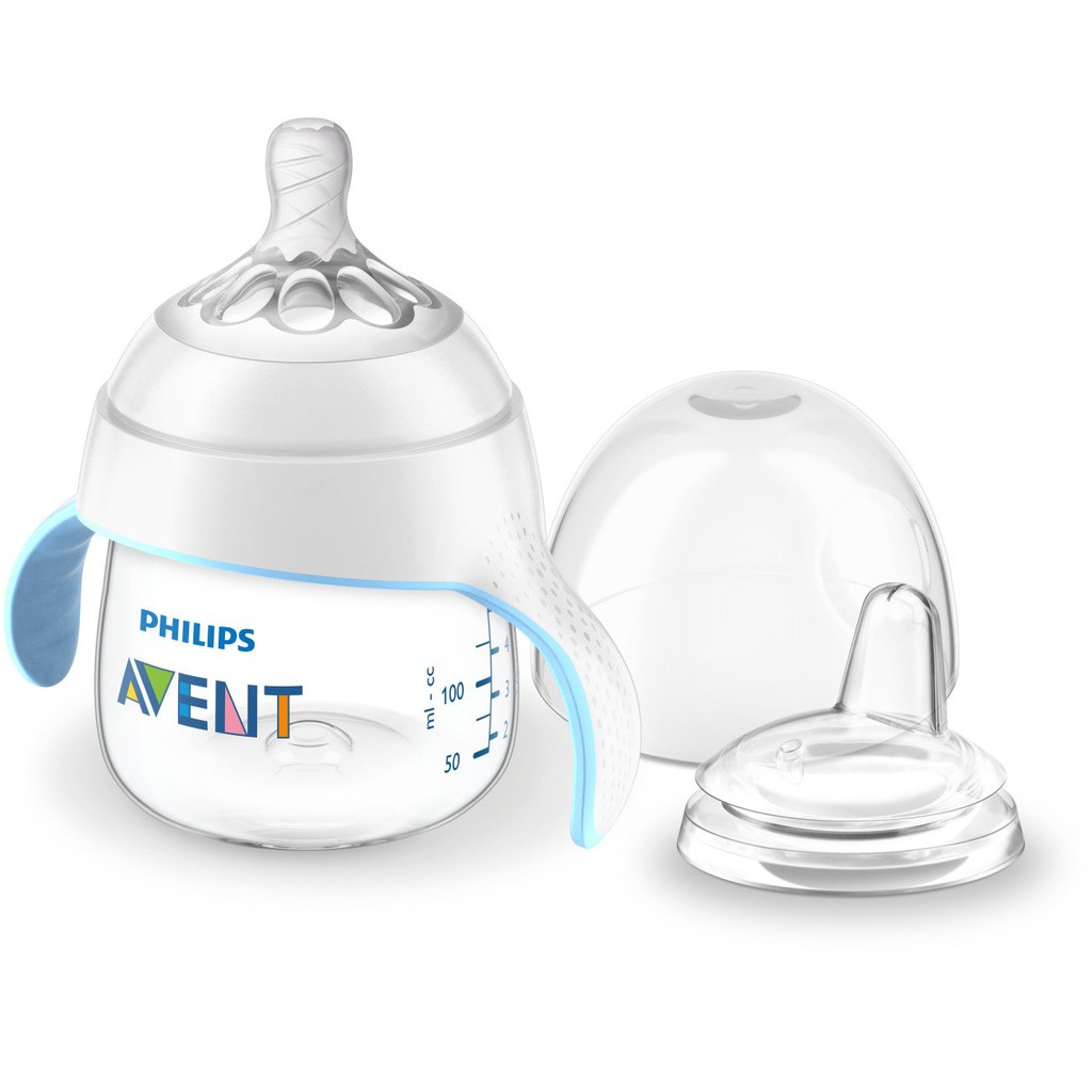 Bình tập uống Avent Natural 150ml và 2 núm silicone