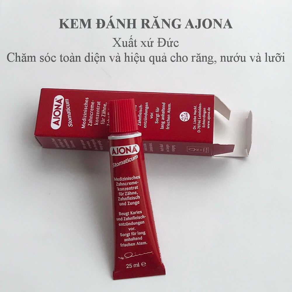 Kem đánh răng Ajona xuất xứ Đức, chất lượng, bảo vệ răng miệng hiệu quả, trắng răng thơm mát tự nhiên-Tiện Ích Vượt Trội