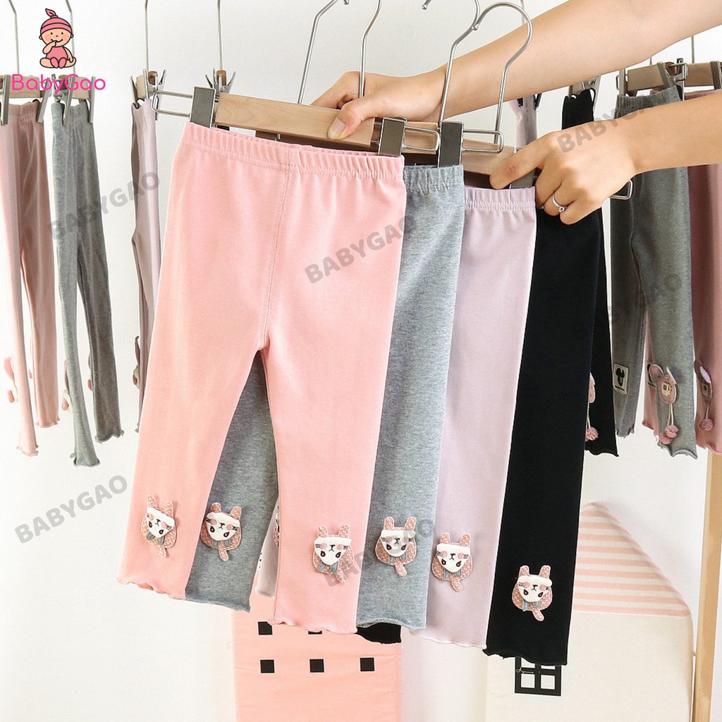 Quần legging bé gái hàng Quảng CHâu  quần thun dài cho bé họa tiết hoạt hình siêu xinh BabyGao mẫu 2021