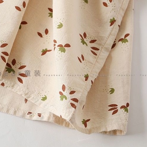 Áo Sơ Mi Cotton Tay Ngắn Phồng In Họa Tiết Hoa Thời Trang Mùa Hè Dành Cho Bé Gái