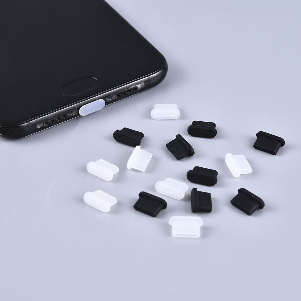 【COD】Bộ 6 Vỏ Bọc Cổng Sạc USB 3.1 Type C Chống Bụi Màu Đen