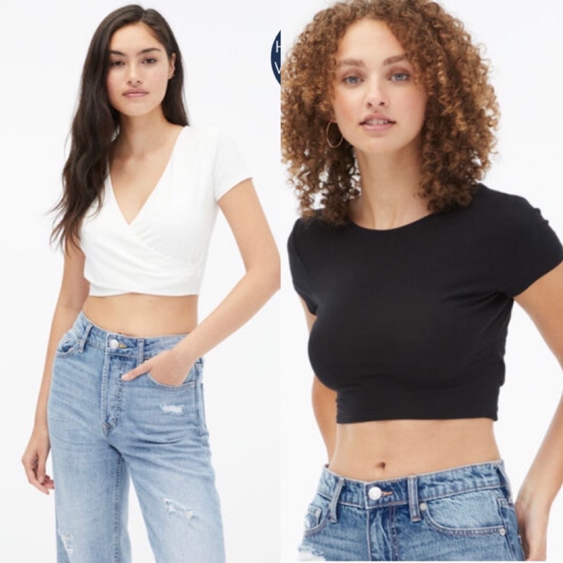 Áo croptop mặc 2 kiểu xuất dư xịn